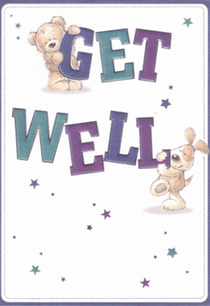 With warmth echoing the spirit of Highbury's community, this get well card illustration creates a tableau of gentle encouragement, familiar to those who frequent the green expanse of Highbury Fields or the bustle of Upper Street. Soft brushstrokes infuse the characters-a caramel-hued teddy with inviting eyes and a floppy-eared puppy-with a cuddly, almost tactile presence, each interacting playfully around the bold 'Get Well' message. The typography, bathed in shades of violet and teal, is as assertively cheerful as a shout out to a loved one recovering on Aberdeen Road. Star shapes, painted in muted blues and purples, seem to dance about the scene, showering it with light and hope reminiscent of early-spring bouquets arranged by Flowers Highbury. The entire design emanates comfort, blending innocence and sincerity through its careful composition, much like the loving touches found in every locally crafted flower delivery. This card visually embodies a wish for swift healing and heartfelt kindness, perfect for brightening the mood of someone cherished in the heart of Highbury.